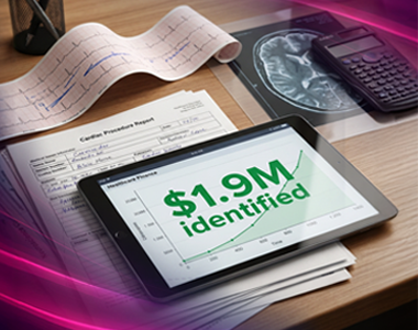 1.9 million identified in soecialty charge leakage