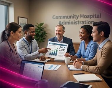 community hospital prevents 420k writeoffs