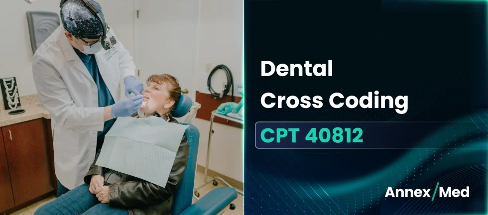 Dental cross code for 40812